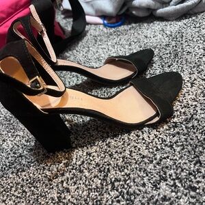 Black Ankle Strap Heels